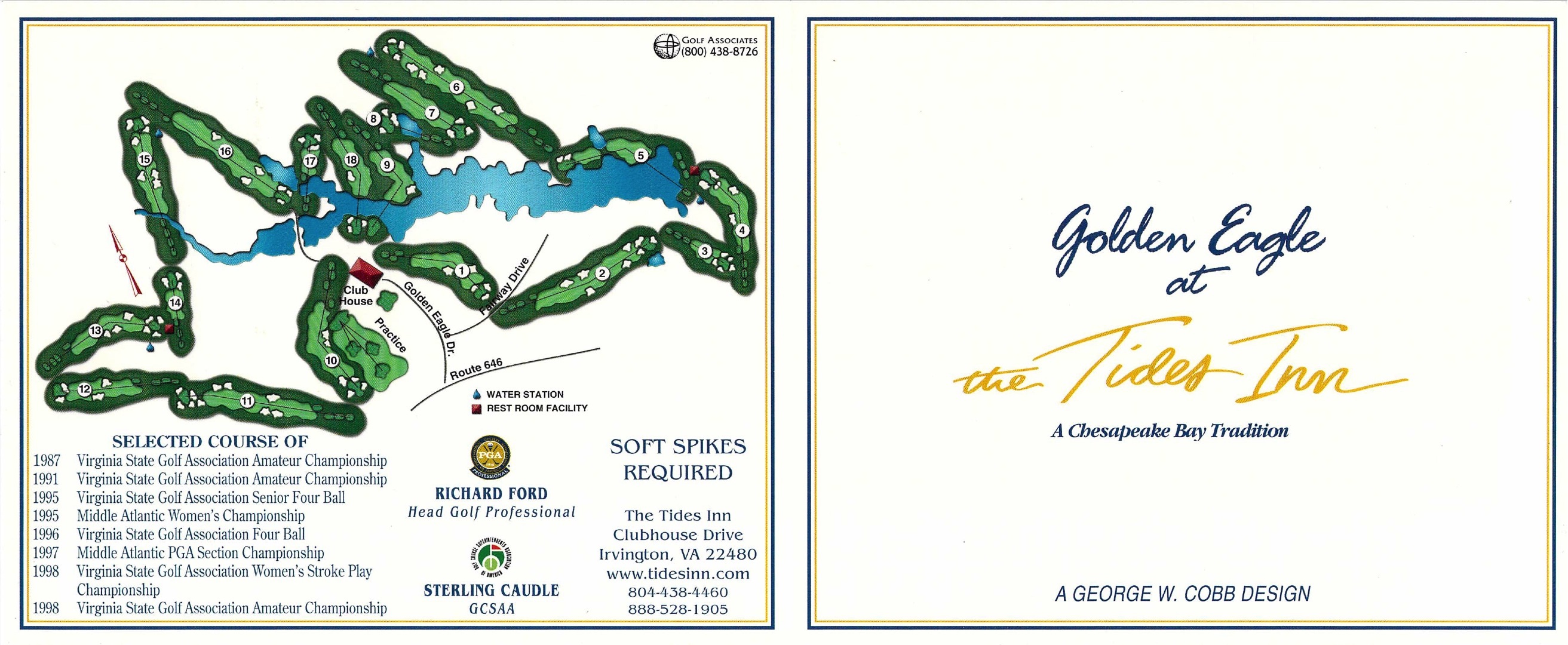 Golden Eagle At Tides Inn Golf Scorecards